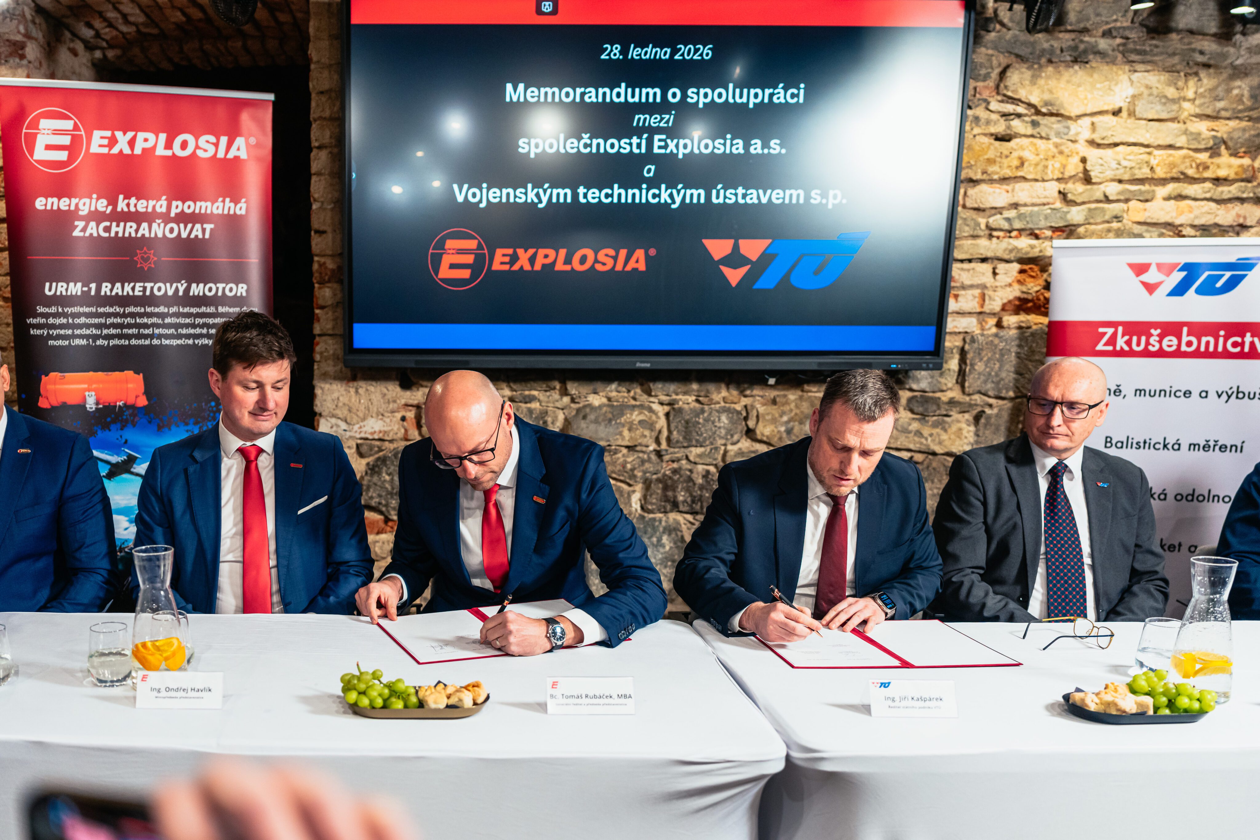 Explosia VTÚ podepsal strategické partnerství se společností Explosia | VTÚ s.p.